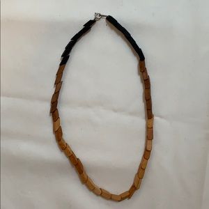 Wooden bead necklace